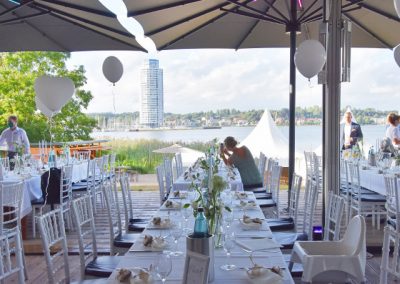 Tischdekoration Hochzeit Strandrestaurant Marienbad