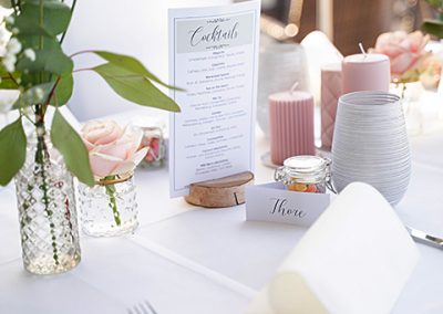 Tischdekoration Hochzeit Strandrestaurant Marienbad